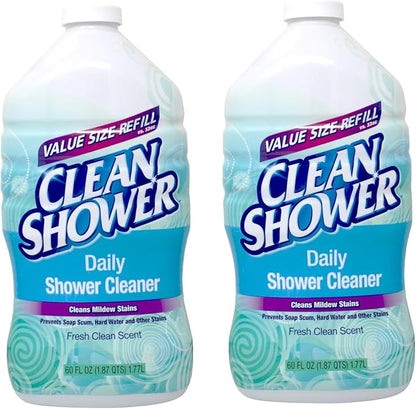 2 Set / Clean+Shower++No+Scent+Basin+Tub+and+Tile+Cleaner++60+oz.+Liquid