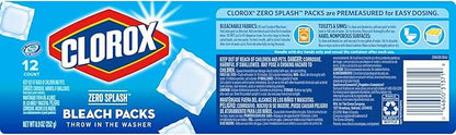Clorox Zero Splash Bleach Packs - Laundry Pods, 4 Pack