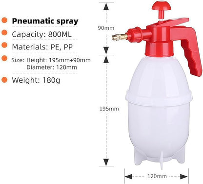 800mL Multi-Purpose Pressure Sprayer - for Brake Cleaner, Solvents, Water & Home Cleaning - Heavy Duty 0.8L Pump Action Spray Bottle