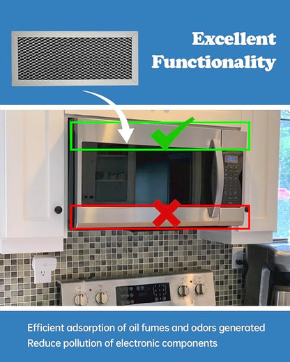 2Pcs Microwave Oven Charcoal Filter Compatible with Samsung ME19R7041FS ME19R7041FS/AA ME19R7041FT ME19R7041FT/AA ME19R7041FB ME19R7041FB/AA