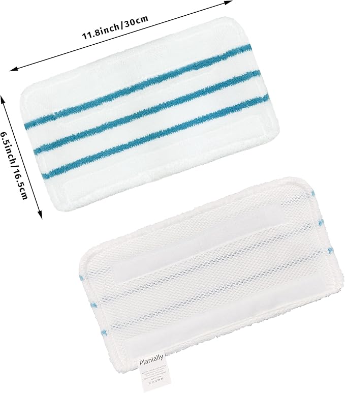4 Packs Replacement Mop Pads Compatible with Black & Decker Steam Mop SM1600 SM1610 SMP20 Series HSMC1361SGP BDH1855SM, Microfiber Reusable Washable Mop Pads for Floor Cleaning