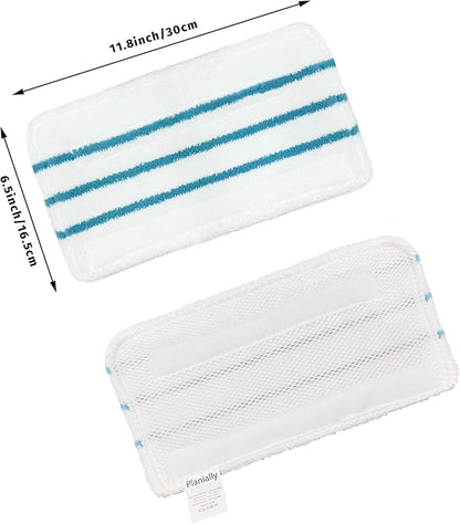 4 Packs Replacement Mop Pads Compatible with Black & Decker Steam Mop SM1600 SM1610 SMP20 Series HSMC1361SGP BDH1855SM, Microfiber Reusable Washable Mop Pads for Floor Cleaning