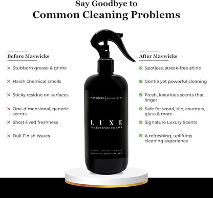 Fragrances All Purpose Cleaner Spray (Luxe) 16 Oz – Multipurpose Surface Cleaning Spray for Kitchen, Bathroom, Floors and Counters, Home and Office, Natural and Non-Toxic