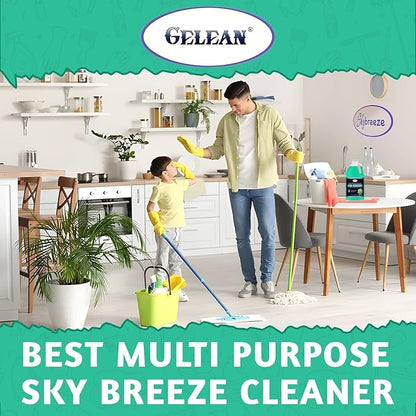 Multi Purpose Cleaner Pet Odor eliminator - pH Neutral - Strong Odor Floor Cleaner - Pet Odor Eliminator for Home - Best Scent Remover for Cat and Dog Pee All Purpose Cleaner 1 gallon (Sky Breeze)