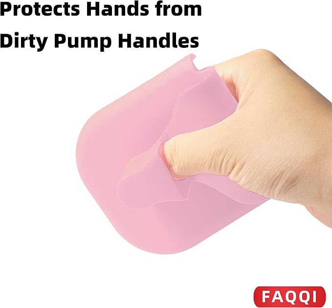 Pink Reusable Silicone Fuel Glove-Silicone Glove for Pumping Gas-Protect Hands from Filthy Gas Pump Handles and Keypads, Durable and Universal