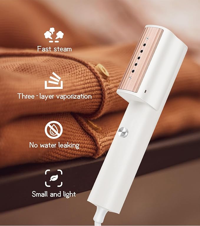 Nesugar G3 Steamer for Clothes Portable Travel Steamer, Fashion Handheld Garment Steamer, 0.75lbs Lightly, 15s Fast Heat-up, Light Mini Steam Iron for travel and home