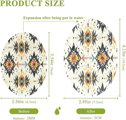 Aztec Kitchen Scrub Sponges, Pop-up Kitchen Cleaning Sponges Reusable Dish Washing Sponges for Bathroom Household Cleaning 3 Pack - Non Scratch Scrubber