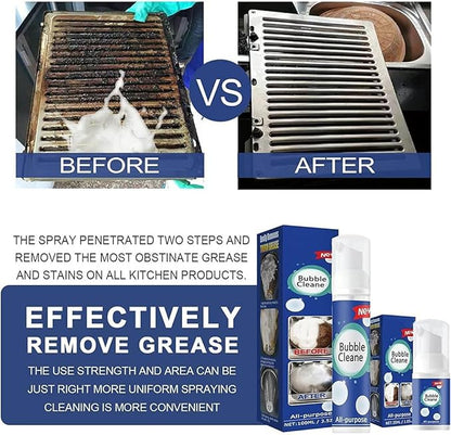 Highly Effective Oil Breakdown Foaming Spray, Bubble Cleaner Foam Spray, All-Purpose Rinse-Free Cleaning Spray for Kitchen, Oven, Stove, Grill (3Pcs-30ml)