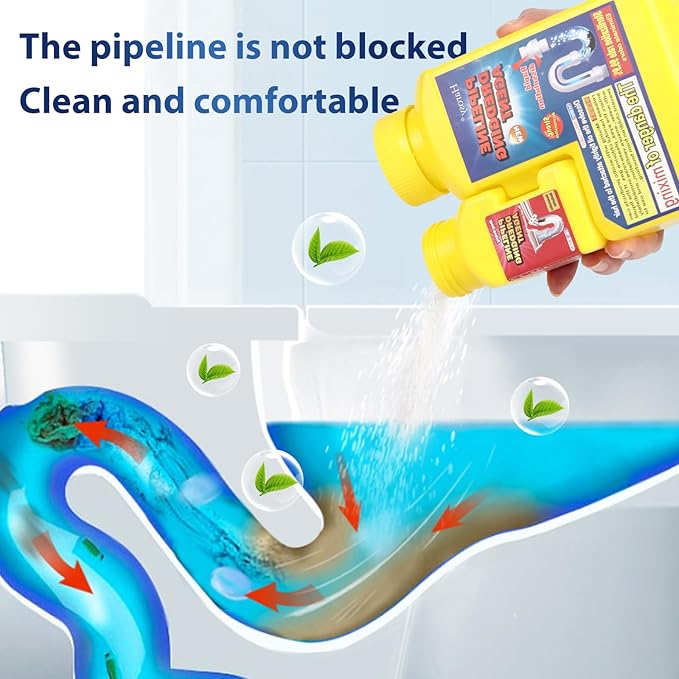 Powerful Pipe Dredging Agent, Pipeline Dredging Agent, Powerful Quick Cleaning Drain, Kitchen Sink Drains and Pipe Cleaner, for Kitchen Bathroom Toilet