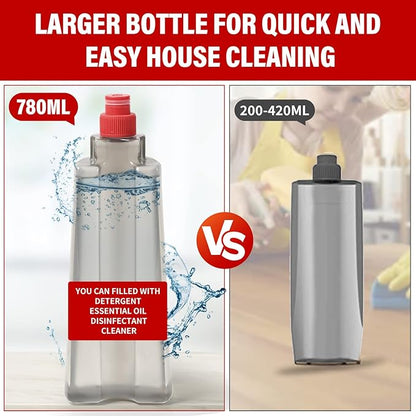 Mop for Floor Cleaning, Professional 18 Inch Washable Reusable 3 Pads Refills and Refillable Spray Bottle for Easy Wet Dry Mopping, Dust Flat Mops for Hardwood Laminate Tile