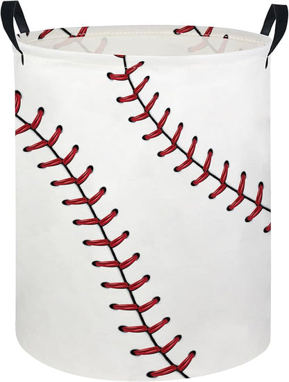 Baby Laundry Hamper kids laundry Basket Waterproof Laundry Bag for Bedroom Toy Clothes Organizer Room Décor(Baseball)