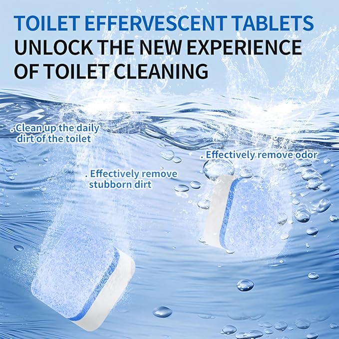 24pcs-Toilet Bowl Cleaners，Automatic Toilet Bowl Cleaners，Effervescent Toilet Cleaners，Interior Cleaning Fizz Pellet, Effervescent Cleaners Tablets