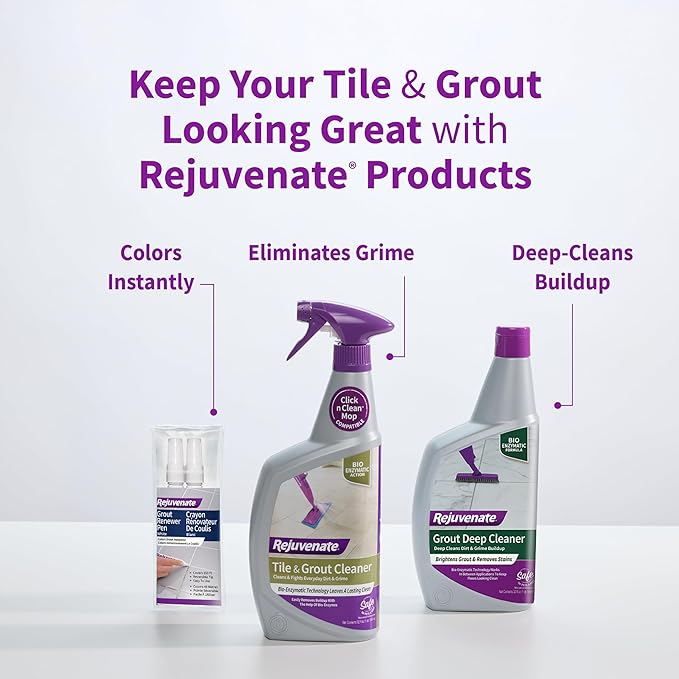 Rejuvenate Grout Deep Cleaner Cleaning Formula Instantly Removes Years of Dirt Build-Up to Restore Grout to the Original Color (32 fl oz x 2 Pack)