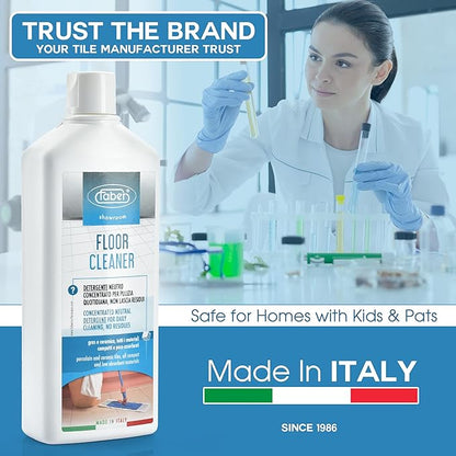 FABER Tile Floor Cleaner – Mop Cleaning Solution – 1L Concentrated Neutral Detergent for Daily Floor Cleaning - Quick Shine Floor Cleaner - Tile Cleaner Liquid Suitable for Porcelain & Ceramic Tiles