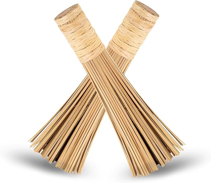 Restaurantware Bamboo Wok Brush 1 Pack 11 Inches Bamboo Bristle Scrubber with Ergonomic Long Handle, Cleaning Tool for Stuck Food, Durable Kitchen Brush Scrubber
