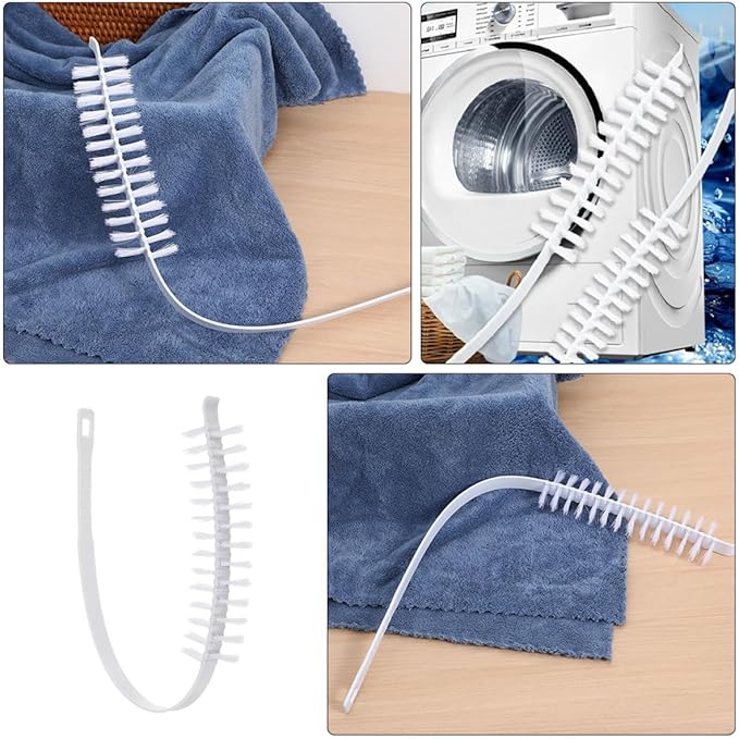 Healeved 2pcs Washing Machine Cleaning Brush with Long Bristles for Drum and Dryer Interior, Sturdy Cleaner Brush for Washing Machine and Dryer Maintenance