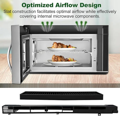 MDX61912701 Microwave Oven Top Vent Grille with 1 Pack 5230W1A003A Microwave Charcoal Filter Replacement for LG Microwaves Vent Kit AP5202555 2119394 AH3535252 EA3535252 LMV2031ST LMHM2237BD