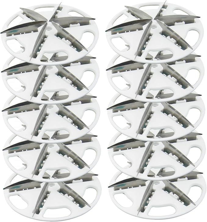 Fabric Shaver Replacement Blades 10-Pack 57mm – Alloy Pill Shaver 6-Blade Head for Efficient Lint & Pill Removal