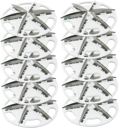 Fabric Shaver Replacement Blades 10-Pack 57mm – Alloy Pill Shaver 6-Blade Head for Efficient Lint & Pill Removal