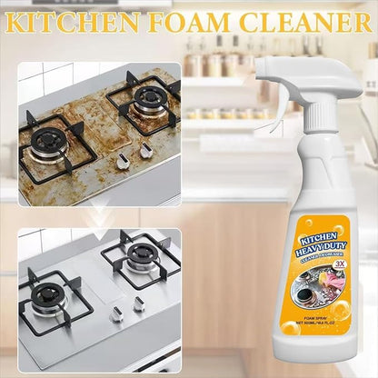 16.9 Fl Oz Heavy Duty Degreaser Cleaner Spray, Kitchen Foam Cleaner, Kitchen Heavy Oil Stain Cleaner, degreaser for stoves and ovens, Grime, And Stains On Microwave & Oven & Stove Top