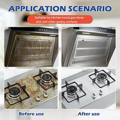 Heavy Duty Kitchen Degreaser Spray, Oven Degreaser Cleaner Heavy Duty, Powerful Multi-purpose kitchen Cleaner Spray for Ovens, Grills, and Stoves (2PCS)