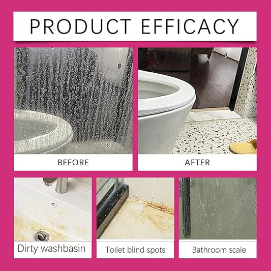 Quatrel Gefanly Bathroom Cleaner, Gefanly Powerful Pink Bathroom Cleaner Spray, All Purpose Bathrooms Descaler Foam Cleaners, Gentle Formula, for Tub Floor Tile,Showers,Bathtubs, Glass Surfaces