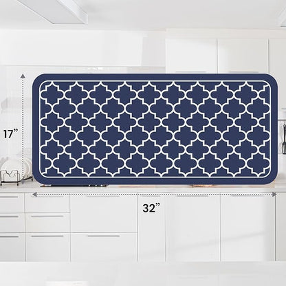 WISELIFE Dish Drying Mat Super Absorbent Drying Mat Large Dish Drying Mats for Kitchen Counter Easy Clean Dish Mat Kitchen Drying Mat18"x 32" Stylish Blue