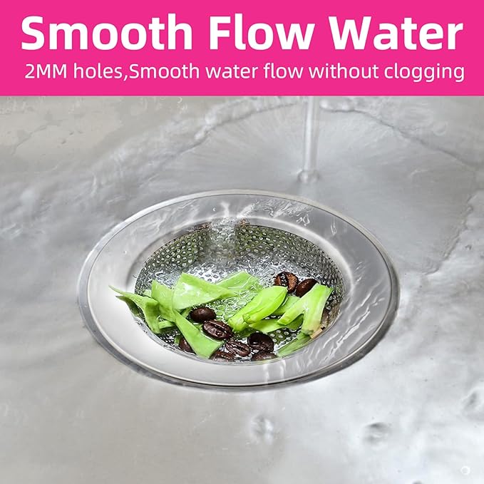 1 Pack Sink Strainer for Most Kitchen Sink Drain Basket, Upgraded Double-Layer Safe Design Kitchen Sink Strainer (Outer Diameter 4.5 Inch)