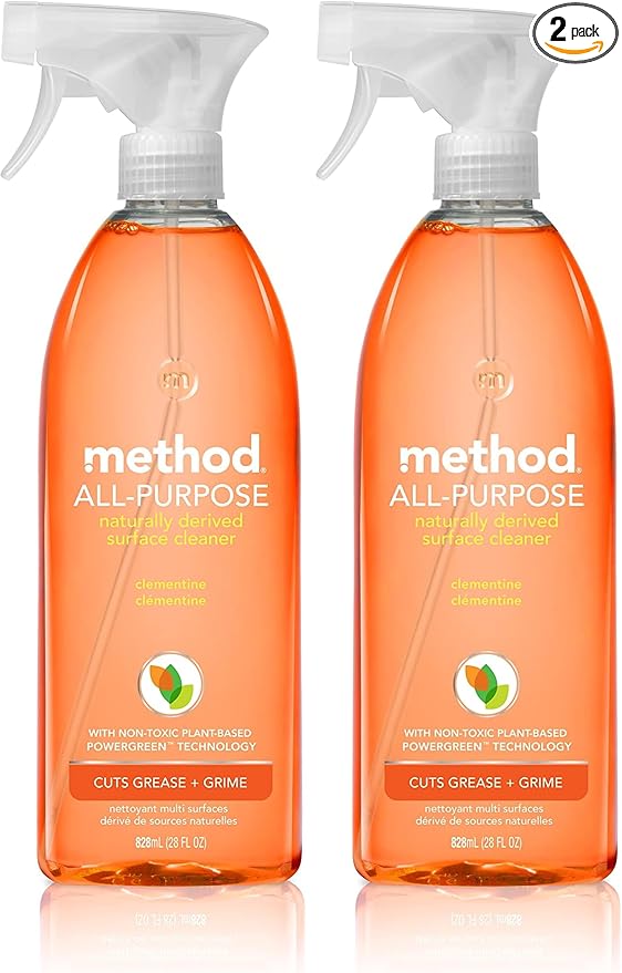 Method All Purpose Natural Surface Cleaning Spray - 28 Fl Oz - Clementine (Pack of 2)