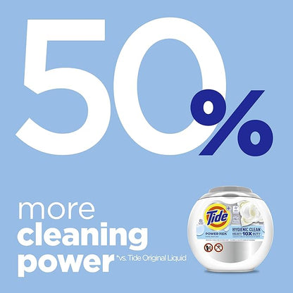 Tide Hygienic Clean Heavy Duty 10x Free Power Pods Liquid Laundry Detergent, White, Unscented, 41 Count