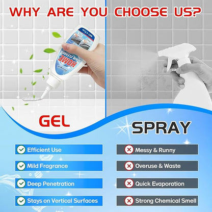 Mold Stain Cleaning Gel, Household Washing Machine Cleaner for Washing Machine Seal, Refrigerator Strips, Grout Cleaner for Tile Sink Bathroom Shower, Front Load Washer Cleaning Solution