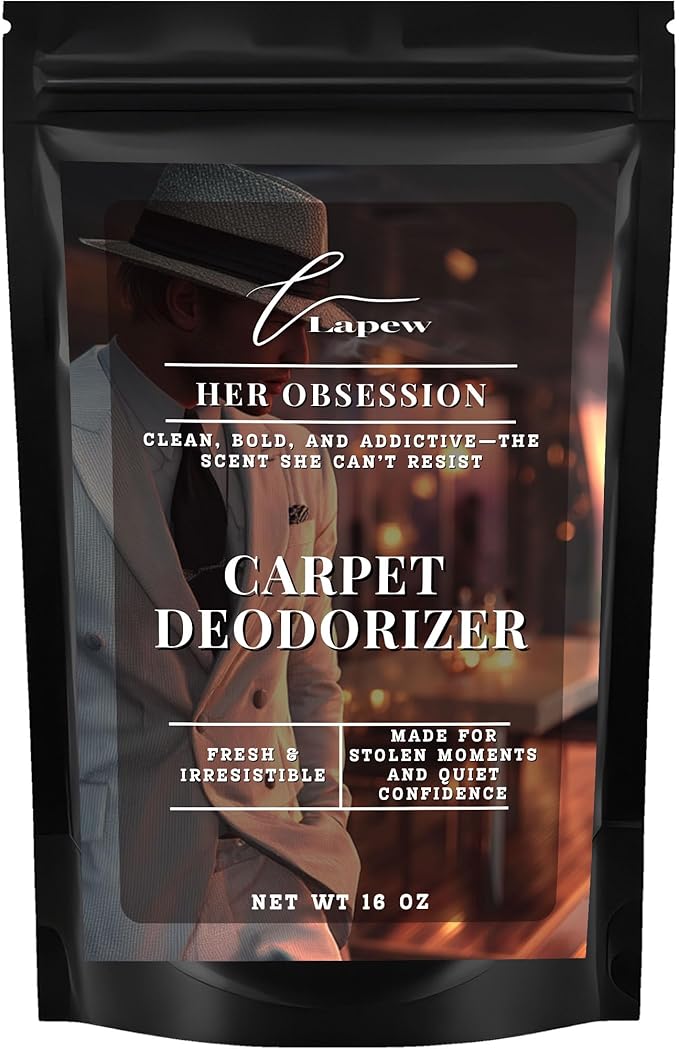 Lapew Her Obsession Carpet Deodorizer Powder - Pet Safe Freshener for Vacuuming | Scented Odor Eliminator for Home | 16 oz