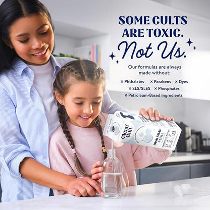 Cleancult Dish Soap Liquid Refills - Plant Based Cleaning Power - Cuts Grease & Grime - Free of Harsh Chemicals - Uses 90% Less Plastic - Free & Clear - 32 oz/3 Pack