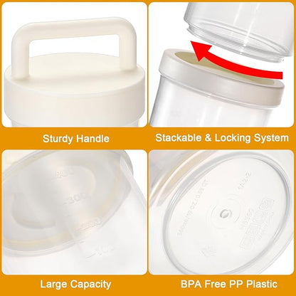 Portable Laundry Detergent Dispenser with Handle, Stackable Laundry Storage Containers for Apartments and Dorms, Small Plastic Detergents Organizer for Scent Booster Pods Tablets Powder-3 Tier