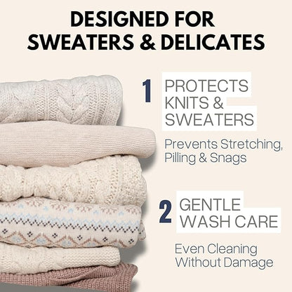 3Pc Spacious Durable Mesh Laundry Bags (16x20 Inches) Protects Delicates, Fine Mesh for Uniform Wash & Dry, Auto-Lock Zipper, Washer-Friendly, For Home, Dorm or Storage, Fits Socks to Sweaters