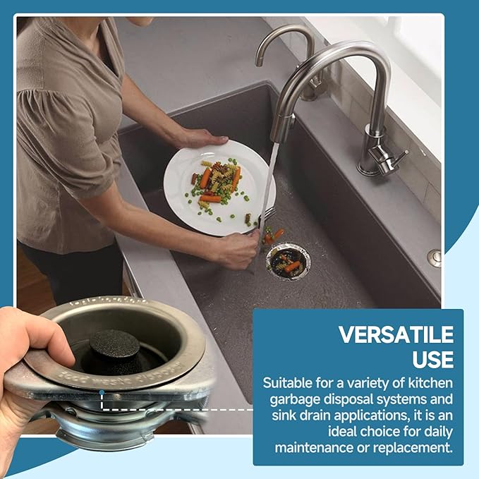 2Pcs FLG-Seal Rubber Drain Insert Gasket, Putty-Free Sink Flange Gasket for Kitchen Sink Garbage Disposal Gasket, Compatible with InSinkErator
