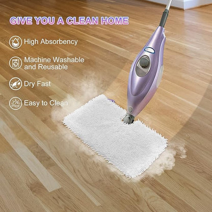 3 Pack Microfiber Steam Mop Replacement Pads for Shark Steam Mop S3500 Series S3501 S3601 S3550 S3901 SE450 S3801CO S3601D S2901 S2902 Steam Pocket Mop Pads for Floor Cleaning Reusable Shark Mop Pads
