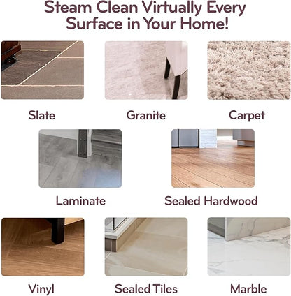 H2O HD Steam Mop & Handheld Steam Cleaner | 3-in-1 Floor Steamer | 1500W Power & 450ml Removable Tank | Foldable Storage | Hardwood, Tile & Laminate Cleaner