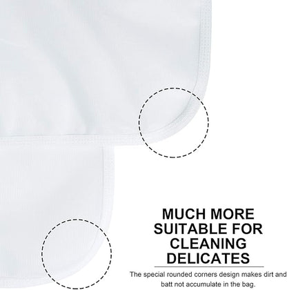 TENRAI Delicates Laundry Bags, Bra Fine Mesh Wash Bag for Underwear, Lingerie, Bra, Pantyhose, Socks, Use YKK Zipper, Have Hanger Loops, Small Openings (White, 3 Small)