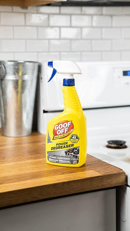 Goof Off Power Cleaner and Degreaser for Mechanics– 32 oz. Trigger Spray Bottle (Pack of 3)