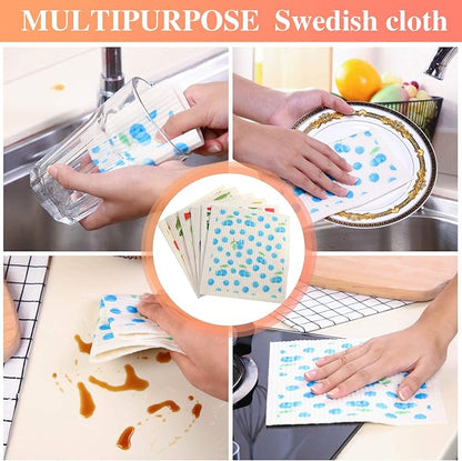 Patelai Mixed Fruit Swedish Kitchen Dishcloths Reusable Dish Towels Absorbent and Fast Dry Cleaning Cloths for Kitchen Blueberry Cherry Strawberry Lemon Pineapple Watermelon Cleaning Wipes (12 Count)