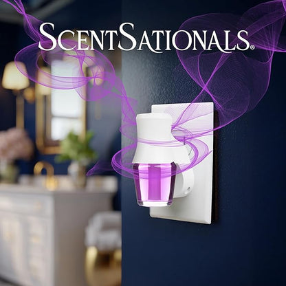 Scentsationals Plug in Air Freshener Starter Set – Swivel Plug Fragrance Oil Diffusers & 2 Long Lasting Scent Refills - Magic Spell Scent