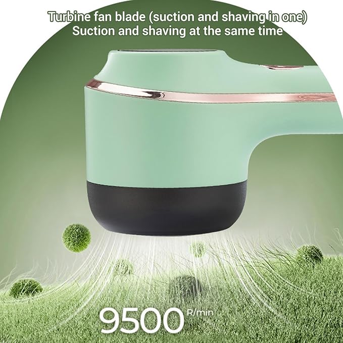 Fabric Shaver, Lint Remover Rechargeable, Electric Portable Sweater with 3 Speeds, Digital LED Display to Remove Pilling for Clothes, Furniture, Sweater, Couch, Blanket (Green)