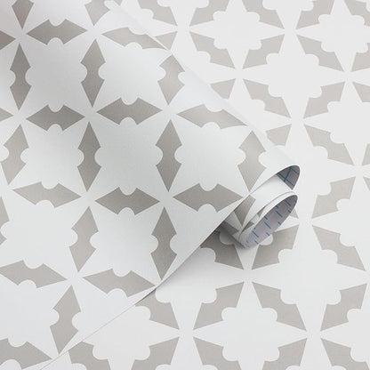 GloryTik 17.3" x 197"Gray and White Contact Paper Self Adhesive Removable Shelf Liners Peel and Stick Embossing Shelf Liners for Kitchen Cabinets Drawer
