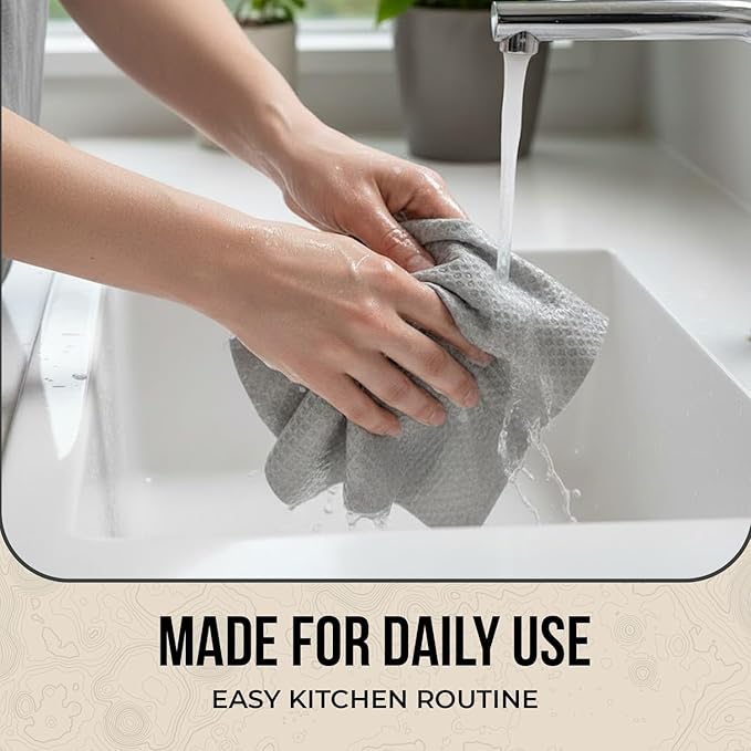 Swedish Dishcloths 12 Pack - Reusable Paper Towels for Kitchen, Absorbent Cellulose Sponge Cleaning Cloths, Washable Dish Rags, Quick Drying Kitchen Towels, Paper Towel Alternative by Organic Origin