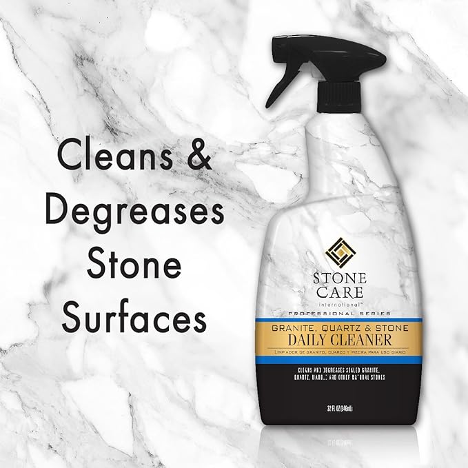 Stone Care International Granite Cleaner - 32 Fluid Ounces (2 Pack) Granite Marble Quartz Tile Travertine Limestone Slate Clean