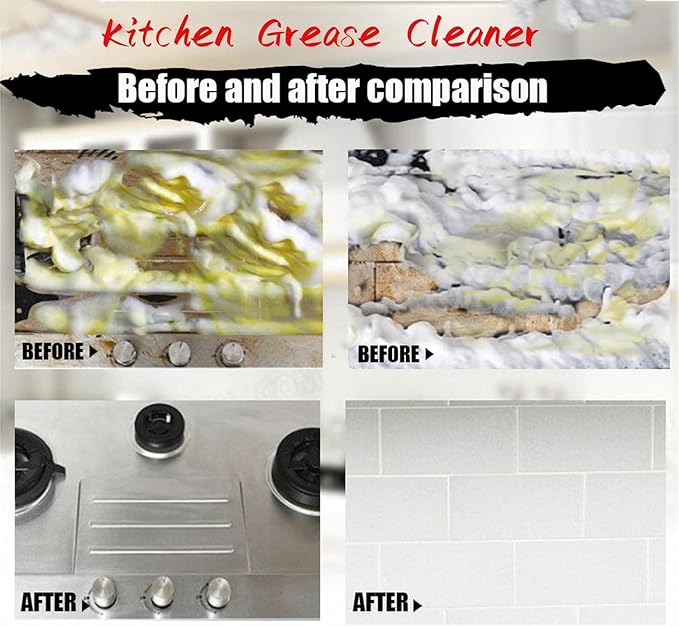 Kitchen All-Purpose Cleaner,Multipurpose Dirt Cleanser,Multi-Purpose Kitchen Grease Cleaner Foam Kitchen Non Greasy Dirt Cleaner Spray (1pcs)