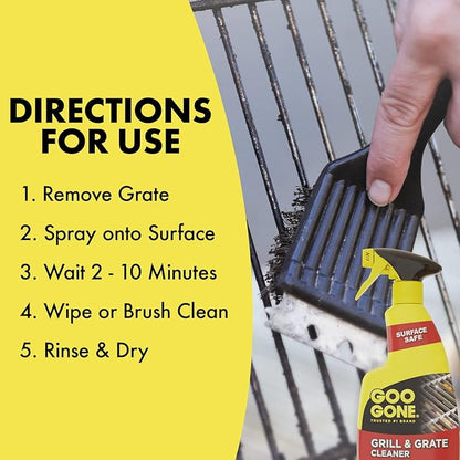Goo Gone Grill and Grate Cleaner - 24 Ounce - Cleans Cooking Grates and Racks
