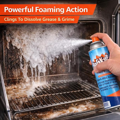 Diversey Break-Up Professional Oven & Grill Cleaner, Heavy Duty Grease Remover for Grill Grates, Ovens, Flat Tops & Vent Hoods, 19 oz Aerosol Spray