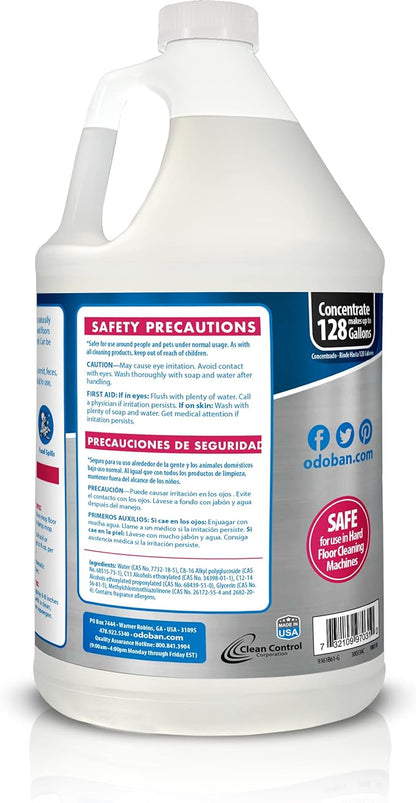 OdoBan Pet Solutions No Rinse Neutral pH Floor Cleaner Concentrate, Made in the USA, Splash O' Citrus Scent, 4 Gallons